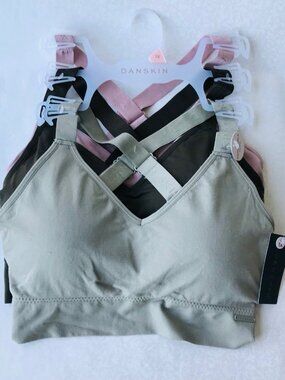 Danskin Intimates Crossback BRAS, Removable Pads, 3-set